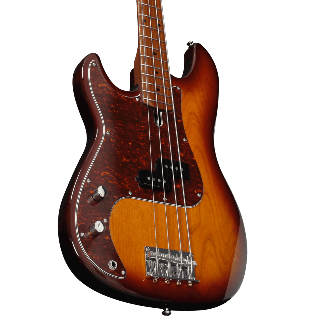 Sire P5 Tobacco Sunburst (Zurdo) - Bajo Eléctrico | Cuerpo • Modelo: P5• Madera: Alder• Terminación: Polyurethane Brazo • Madera: Roasted Hard Maple• Perfil: “C”• Terminación: Satin • Espaciado: 18mm• Escala: 34” • Nuez: Hueso Diapasón • Madera: Roasted H