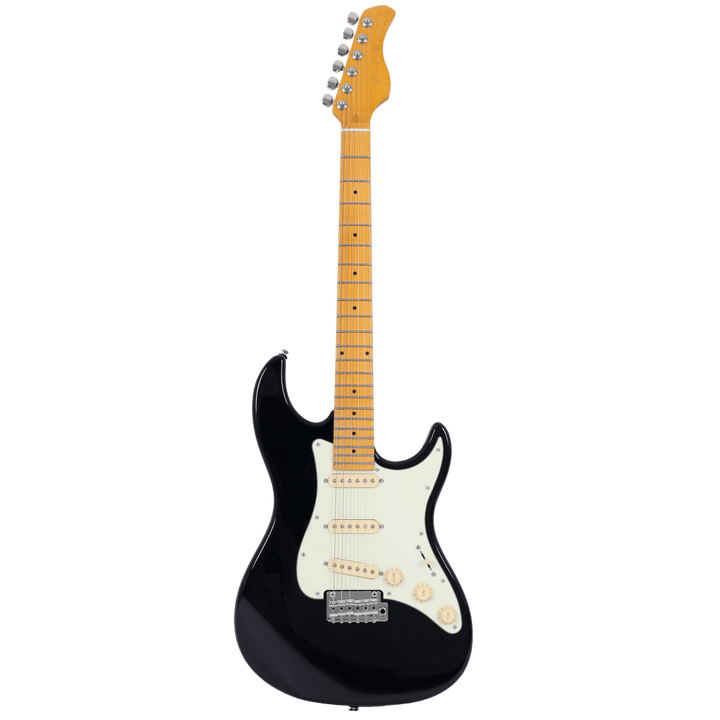 Sire S5 Black - Guitarra Eléctrica | S5 es la nueva incorporación a la serie S, construida con un cuerpo de aliso norteamericano y un mástil de arce. El modelo S5 está configurado con una electrónica y hardware tradicionales que garantizan la máxima comod