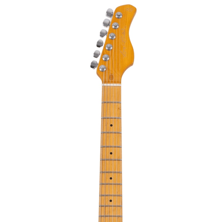 Sire S5 Olympic White - Guitarra Eléctrica | S5 es la nueva incorporación a la serie S, construida con un cuerpo de aliso norteamericano y un mástil de arce. El modelo S5 está configurado con una electrónica y hardware tradicionales que garantizan la máxi