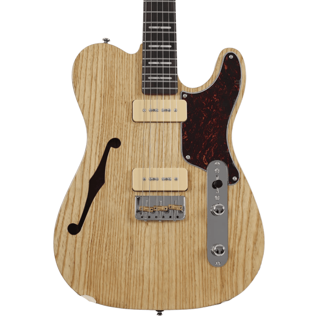 Sire T7 TM Natural - Guitarra Eléctrica | T7TM tiene una apariencia y un sonido más modernos. Compartiendo el mismo concepto, presenta dos pastillas P90 y un puente de trémolo, ofreciendo una mayor potencia de salida y una sensación moderna. Su versatilid