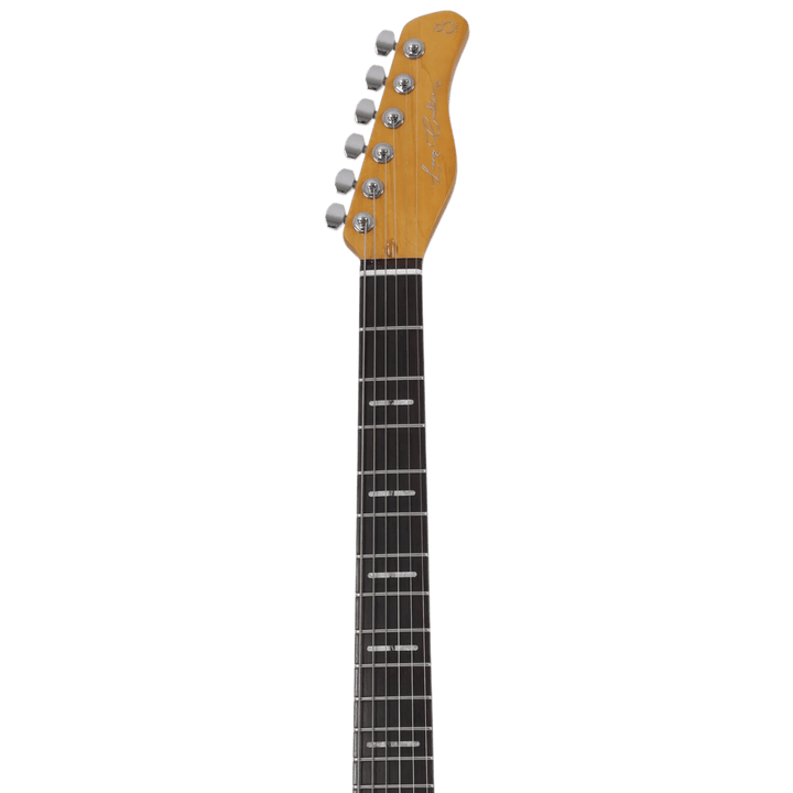 Sire T7 TM Rosegold - Guitarra Eléctrica | T7TM tiene una apariencia y un sonido más modernos. Compartiendo el mismo concepto, presenta dos pastillas P90 y un puente de trémolo, ofreciendo una mayor potencia de salida y una sensación moderna. Su versatili