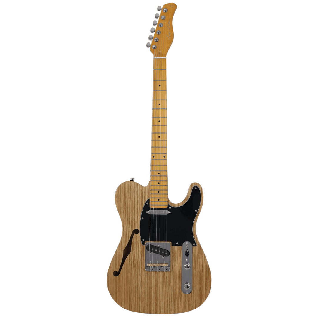 Sire T7 TV Natural - Guitarra Eléctrica | Una variante de cuerpo tipo T con cavidades que incluye un agujero en forma de 'F'. Llamados 'modelos Thinline', Sire presenta dos variaciones. El T7TV presenta el conjunto de pastillas LC Super-T. El añadido aguj