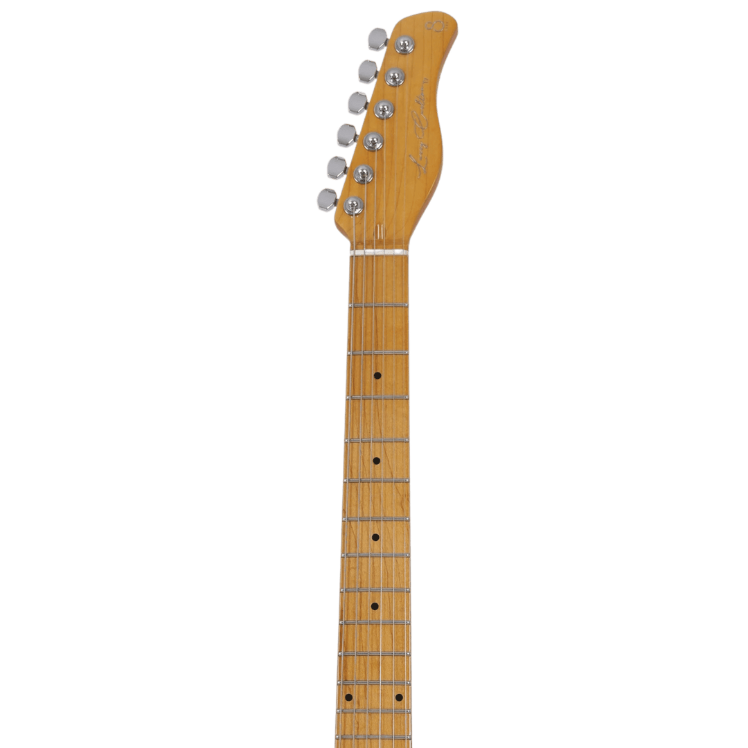 Sire T7 TV Silver - Guitarra Eléctrica | Una variante de cuerpo tipo T con cavidades que incluye un agujero en forma de 'F'. Llamados 'modelos Thinline', Sire presenta dos variaciones. El T7TV presenta el conjunto de pastillas LC Super-T. El añadido aguje