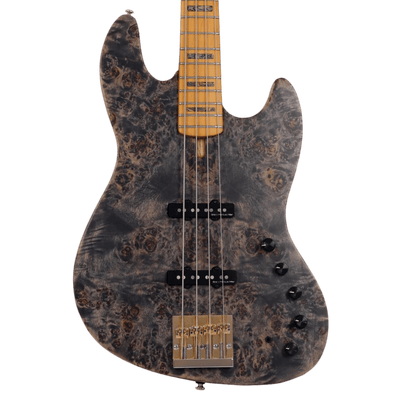 Sire V10 Transparent Black Satin Poplar Burl (2nd Gen) - Bajo Eléctrico