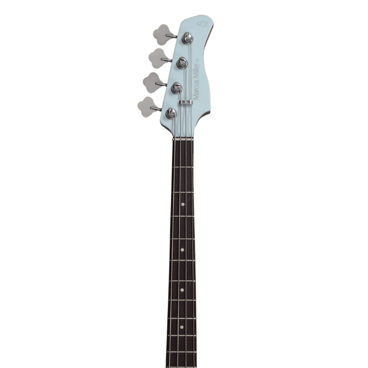 Sire V3P-5 Sonic Blue - Bajo Eléctrico | Cuerpo • Modelo: V• Madera: Mahogany / Caoba• Terminación: Poliuretano Brazo • Madera: Canadian Hard Maple / Arce• Perfil: “C”• Terminación: Satin • Espaciado: 18mm• Escala: 34” • Nuez: Hueso Diapasón • Madera: Ros