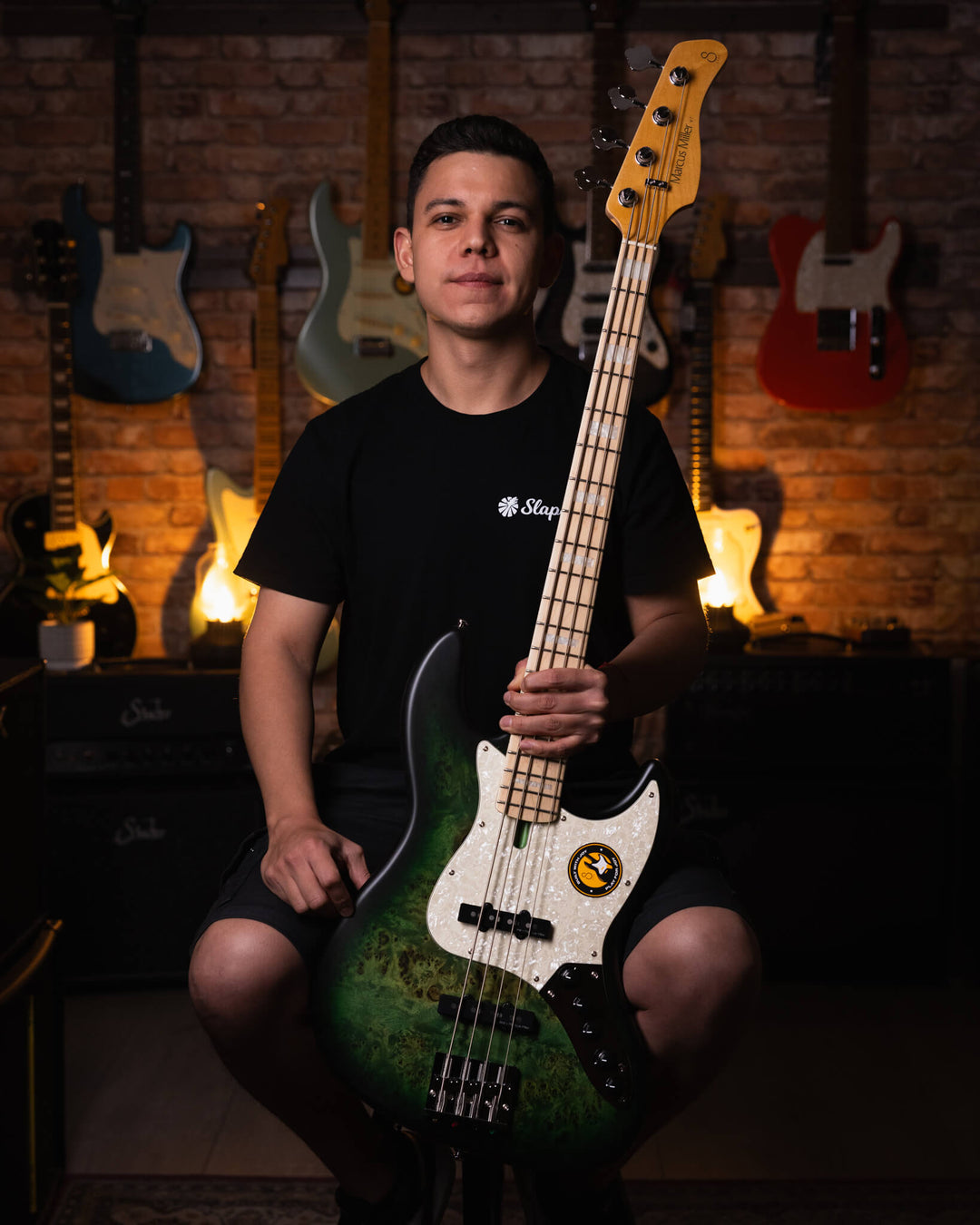 Sire V7 Ash Reissue Transparent Green Poplar Burl Satin (2nd Gen) - Bajo Eléctrico