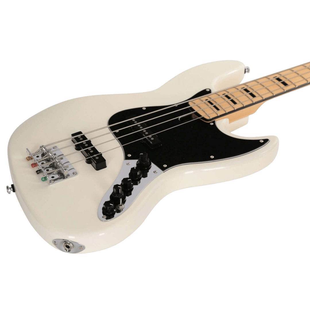 Sire V7 Vintage Alder Antique White (2nd Gen) - Bajo Eléctrico | Si me hubiesen mostrado los bajos Sire guiándonos solamente por el precio, habría tenido muchas dudas sobre qué tan buenos serían. Afortunadamente, tuve la oportunidad de ver uno y tocarlo s