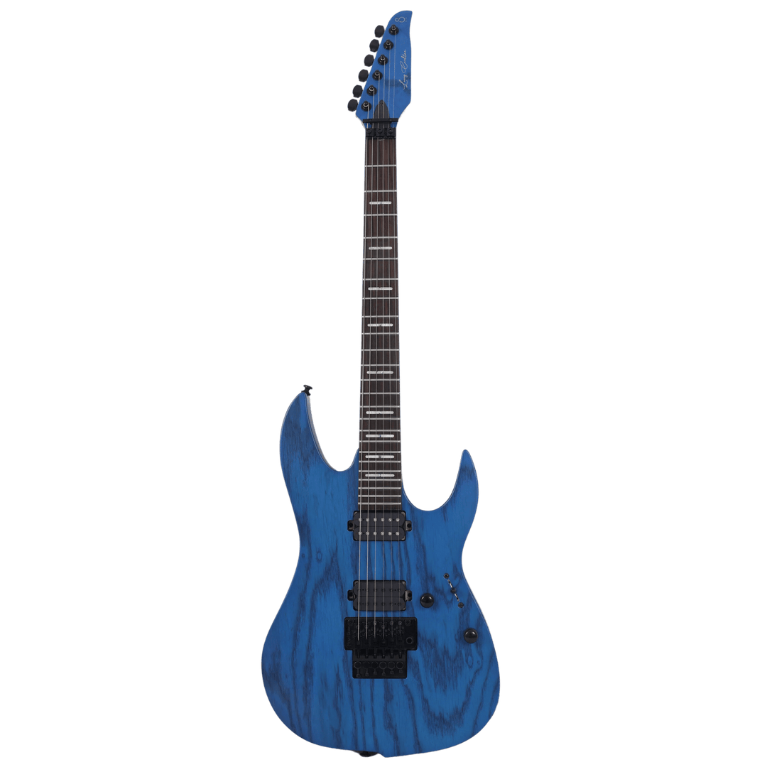 Sire X5 Transparent Blue Satin - Guitarra Eléctrica | La primera presentación de Sire de una potente máquina de sonido compuesta por dos humbuckers de alta salida y el puente Floyd Rose, que realmente define este instrumento. Es una excelente elección par