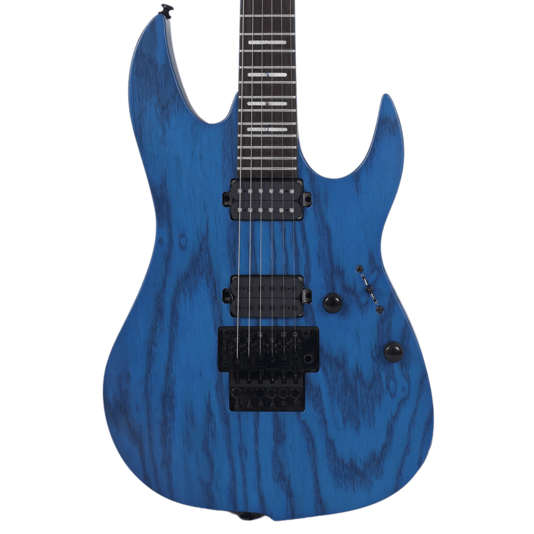 Sire X5 Transparent Blue Satin - Guitarra Eléctrica | La primera presentación de Sire de una potente máquina de sonido compuesta por dos humbuckers de alta salida y el puente Floyd Rose, que realmente define este instrumento. Es una excelente elección par