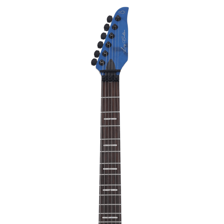 Sire X5 Transparent Blue Satin - Guitarra Eléctrica | La primera presentación de Sire de una potente máquina de sonido compuesta por dos humbuckers de alta salida y el puente Floyd Rose, que realmente define este instrumento. Es una excelente elección par