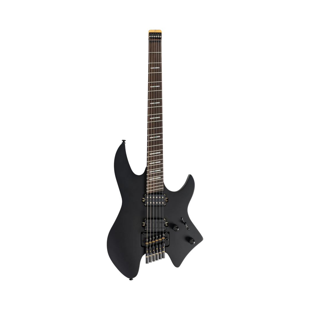Sire X6 Headless Black Satin - Guitarra Eléctrica | Cuerpo • Modelo: Sire X-Headless Shape • Madera: Mahogany• Top: Maple • Terminación: Black Satin Brazo • Madera: Hard Maple (Reverse Head Shape)• Perfil: C-Shape• Terminación: Gloss • Escala: 25.5"• Nuez