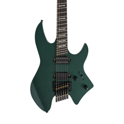 Sire X6 Headless Metallic Green - Guitarra Eléctrica | Cuerpo • Modelo: Sire X-Headless Shape • Madera: Mahogany• Top: Maple • Terminación: Metallic Green Gloss Brazo • Madera: Hard Maple (Reverse Head Shape)• Perfil: C-Shape• Terminación: Gloss • Escala: