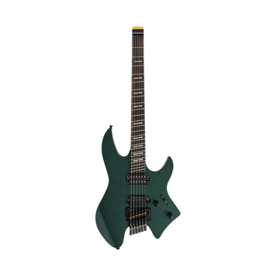 Sire X6 Headless Metallic Green - Guitarra Eléctrica | Cuerpo • Modelo: Sire X-Headless Shape • Madera: Mahogany• Top: Maple • Terminación: Metallic Green Gloss Brazo • Madera: Hard Maple (Reverse Head Shape)• Perfil: C-Shape• Terminación: Gloss • Escala: