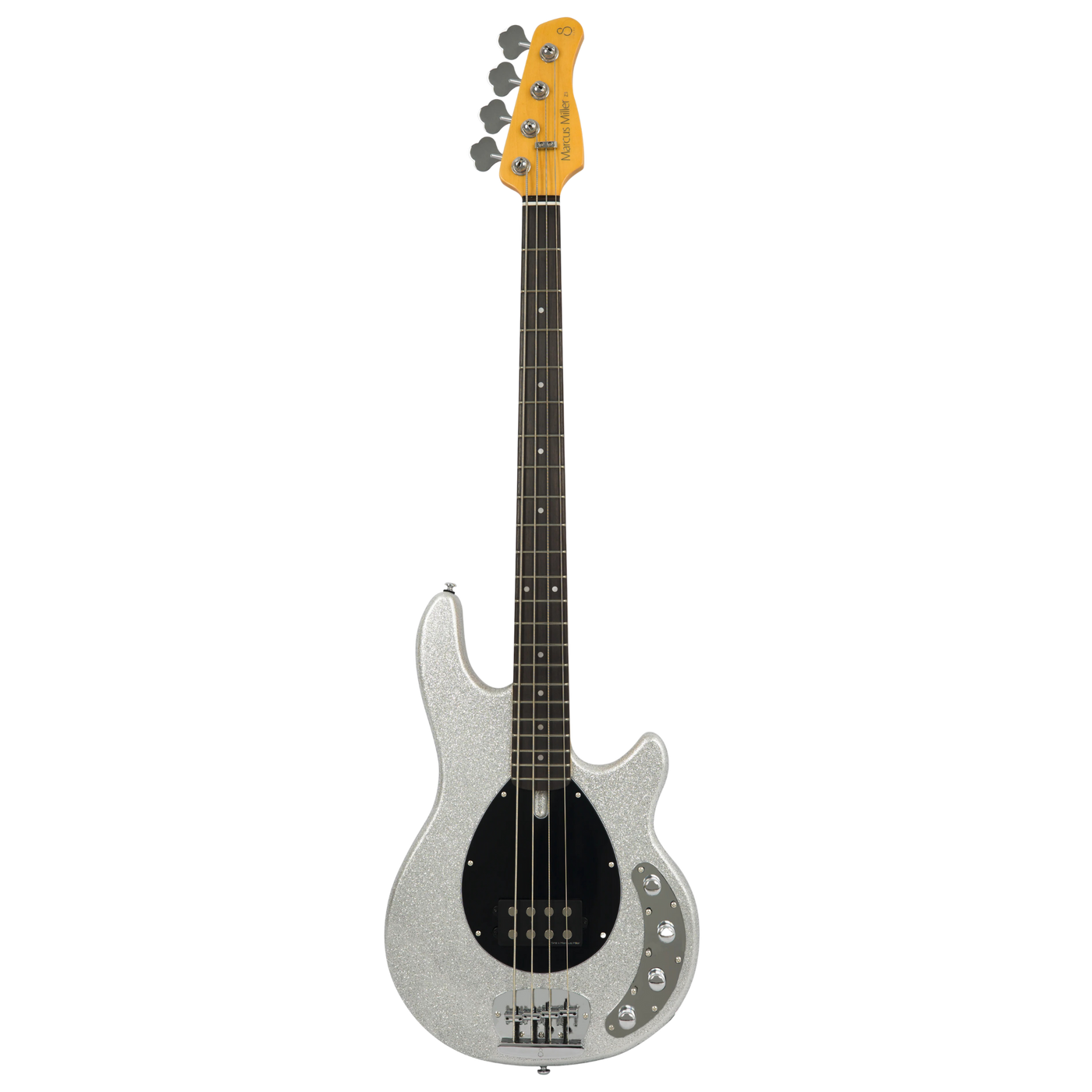 Sire Z3 Silver Sparkle - Bajo Eléctrico | Sire Z3 presenta graves más profundos y satisfactorios gracias a una ecualización activa adecuada para músicos que buscan un sonido de humbucker agradable. Con el nuevo cuerpo de bajo Z-bass con golpeador en forma