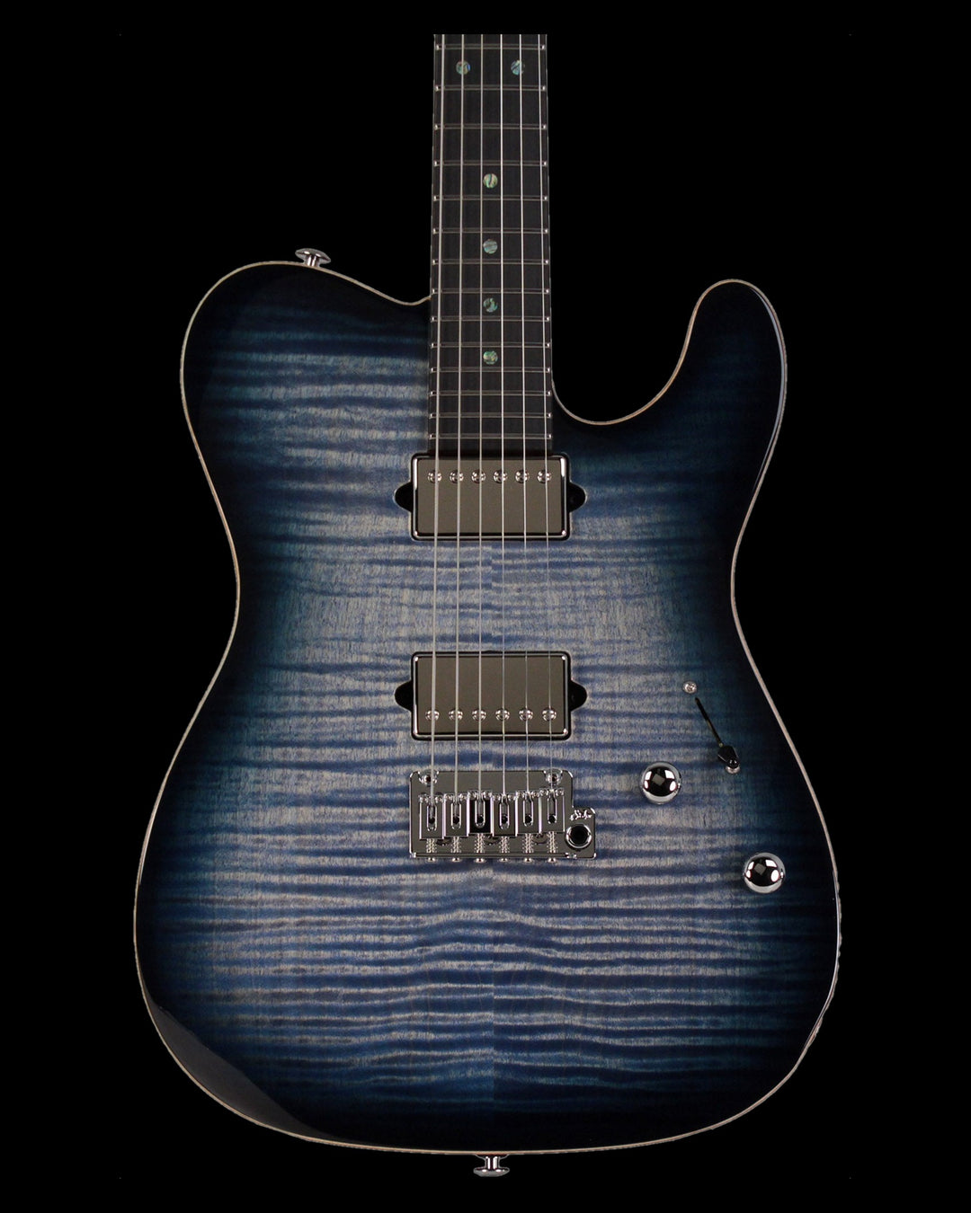 Suhr Select Modern T Mahogany Faded Trans Whale Blue Burst - Gearhub
