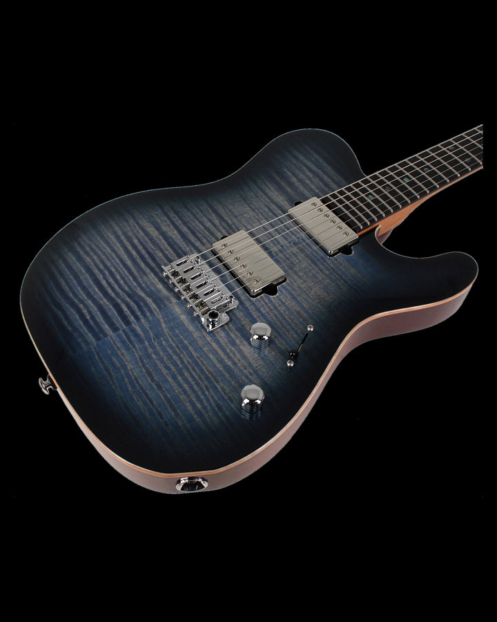 Suhr Select Modern T Mahogany Faded Trans Whale Blue Burst - Gearhub