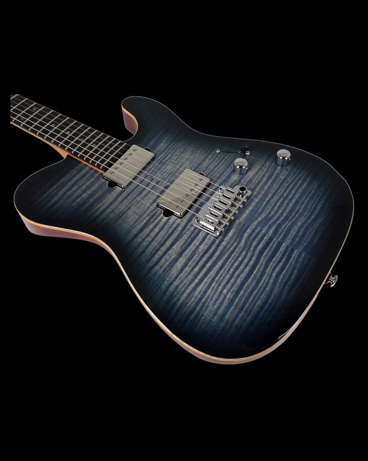 Suhr Select Modern T Mahogany Faded Trans Whale Blue Burst - Gearhub
