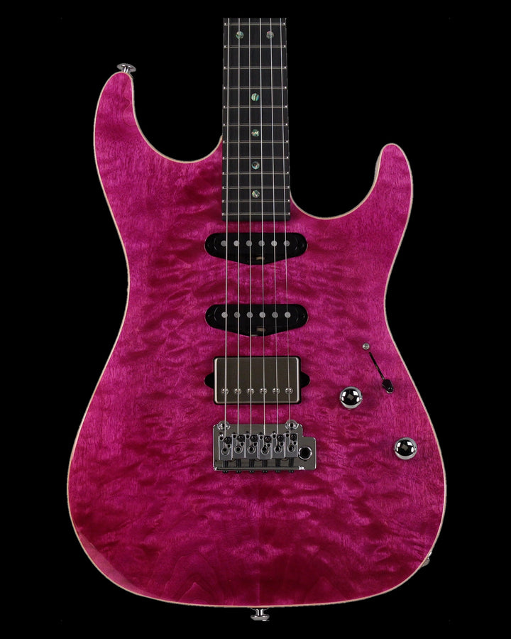 Suhr Select Standard Mahogany HSS Quilted Magenta Pink - Gearhub