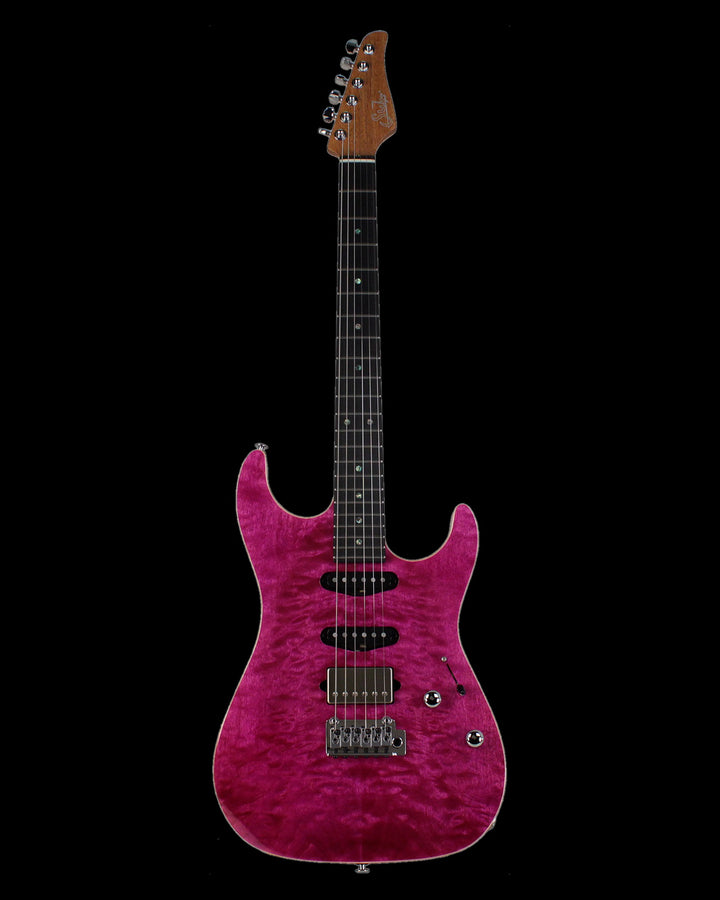 Suhr Select Standard Mahogany HSS Quilted Magenta Pink - Gearhub