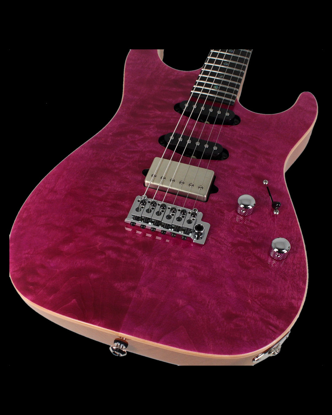Suhr Select Standard Mahogany HSS Quilted Magenta Pink - Gearhub