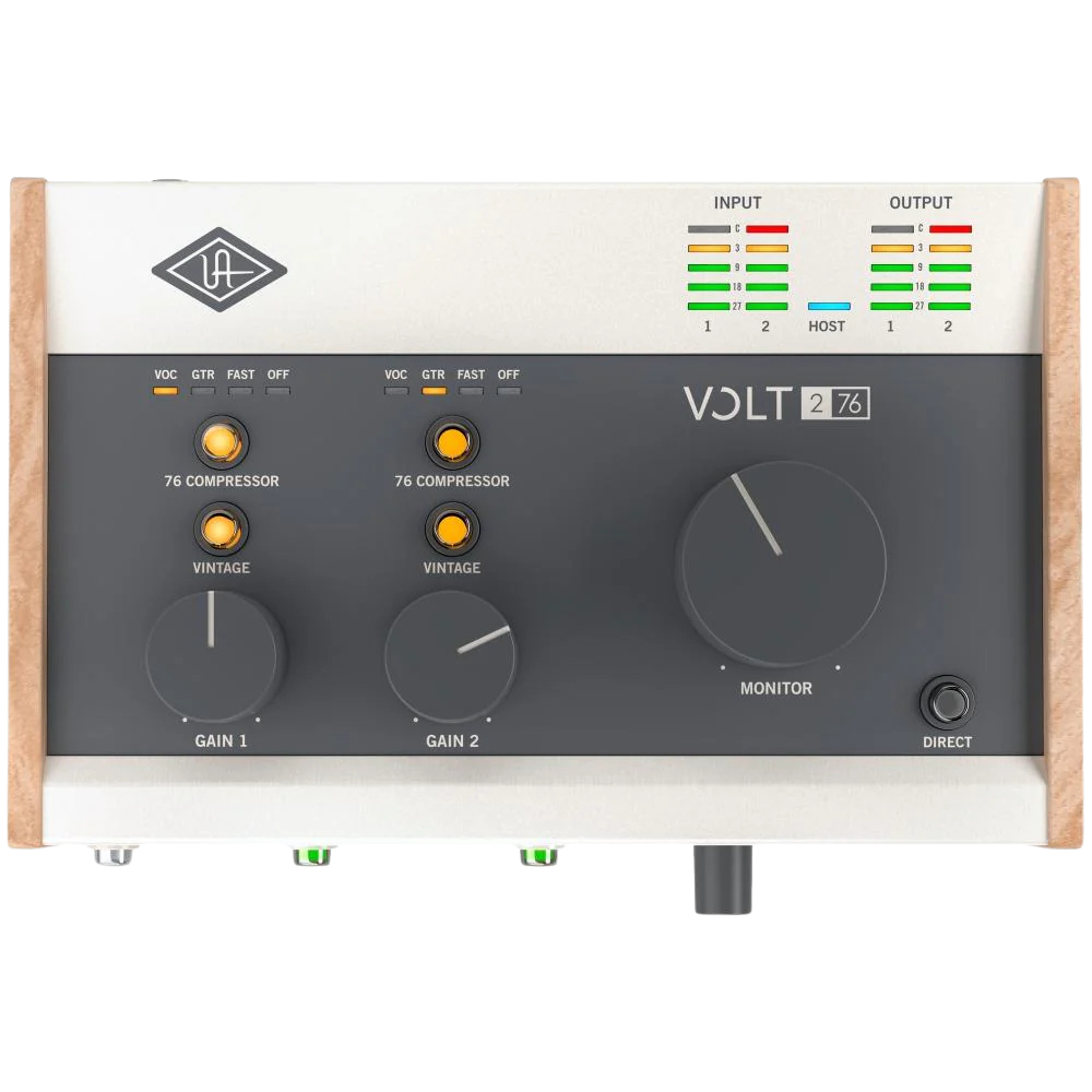 Universal Audio Volt 276 - Interfaz de Audio USB-C | Comienza a grabar de inmediato con una interfaz de audio USB de alta calidad con 2 entradas y 2 salidas, un galardonado DAW y un conjunto de plug-ins e instrumentos UAD. Incluye los clásicos compresores