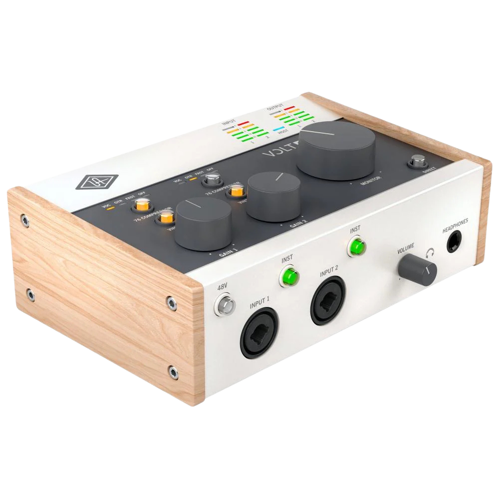 Universal Audio Volt 276 - Interfaz de Audio USB-C | Comienza a grabar de inmediato con una interfaz de audio USB de alta calidad con 2 entradas y 2 salidas, un galardonado DAW y un conjunto de plug-ins e instrumentos UAD. Incluye los clásicos compresores