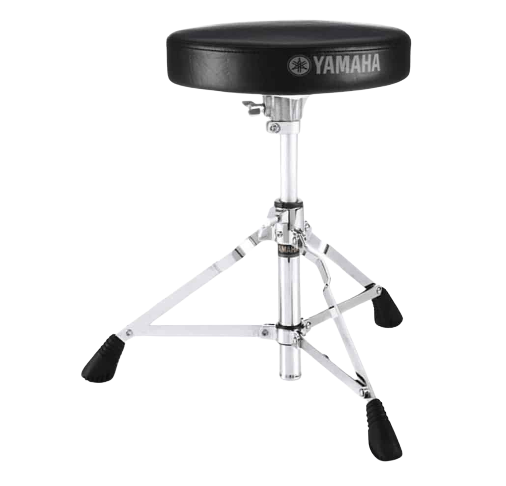 Yamaha DS550 - Sillín de batería | El Yamaha DS550 es un sillín de batería cómodo y resistente con un diseño sencillo pero elegante. Asiento redondo con superficie de vinilo para mayor durabilidad y comodidad Altura ajustable con sistema de husillo con me