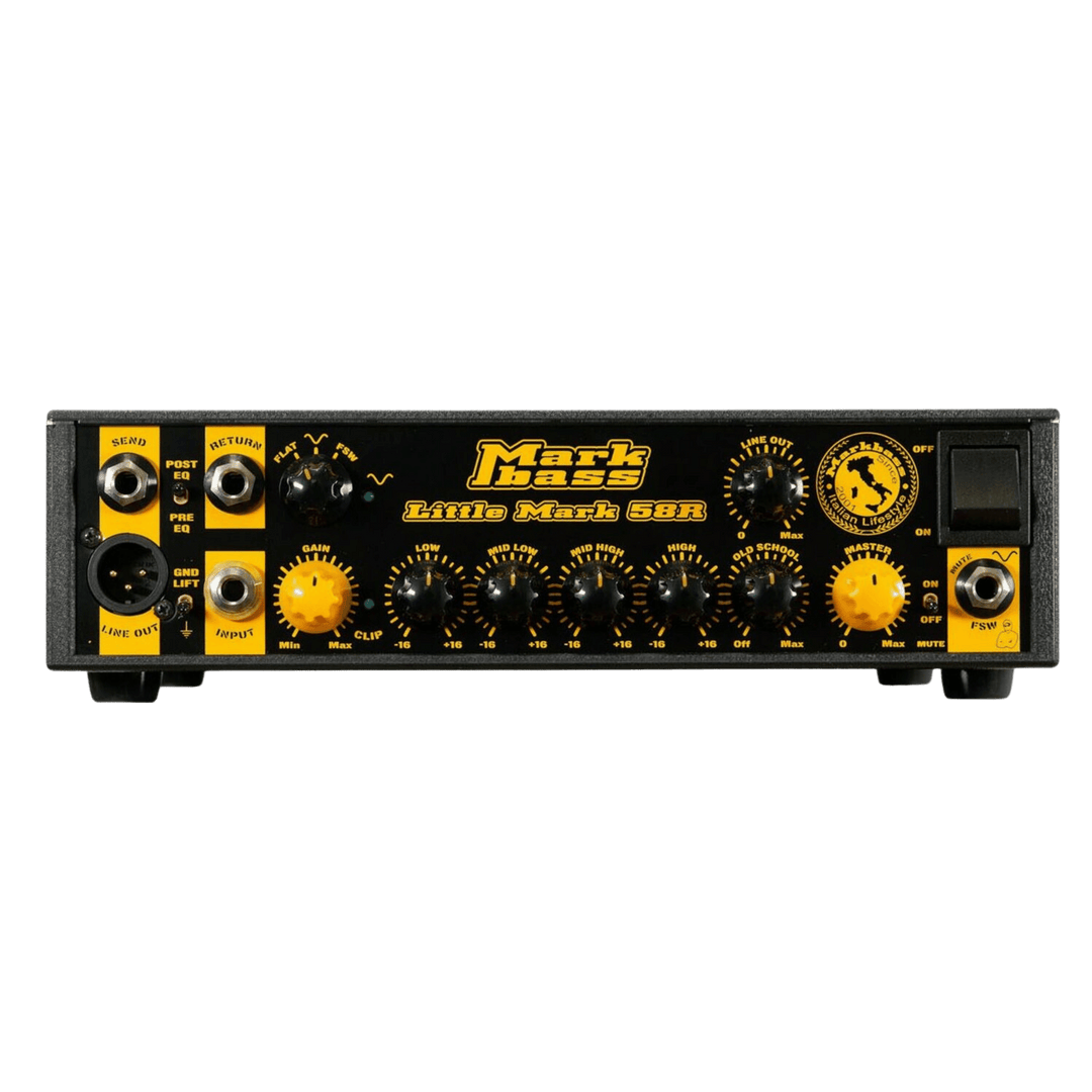 Markbass Little Mark 58R - Cabezal de Bajo | El nuevo diseño del nuevo amplificador LITTLE MARK 58R presenta todas las conexiones y controles en el panel frontal dejando en el panel trasero únicamente las salidas de altavoces y la toma de corriente AC, of