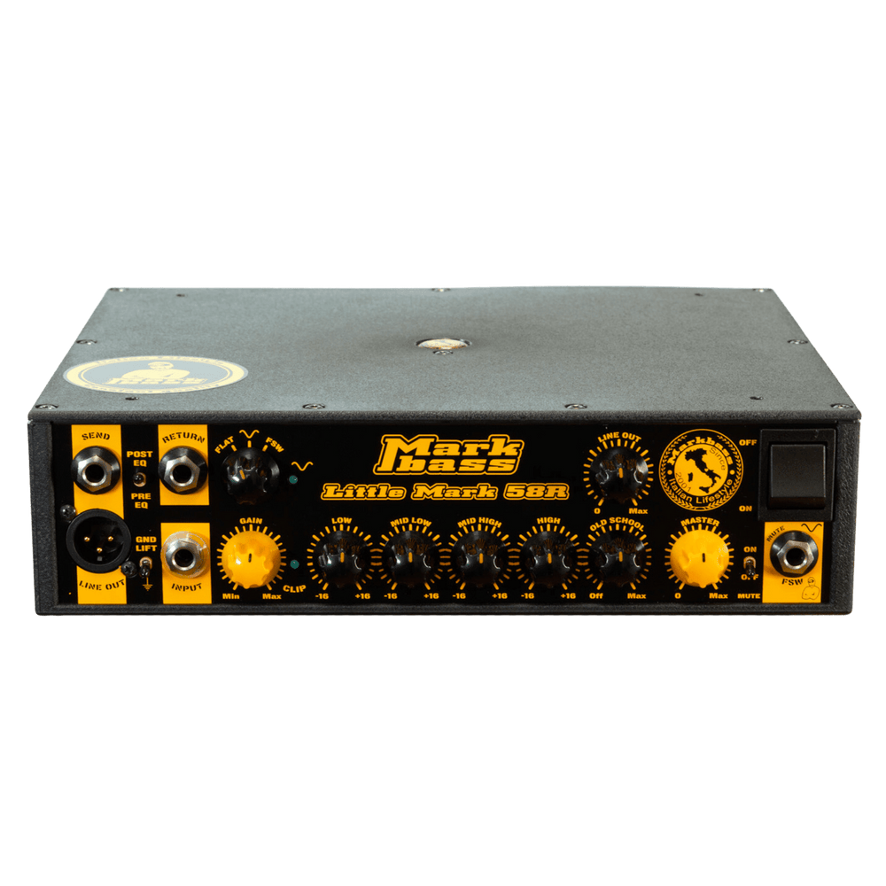 Markbass Little Mark 58R - Cabezal de Bajo | El nuevo diseño del nuevo amplificador LITTLE MARK 58R presenta todas las conexiones y controles en el panel frontal dejando en el panel trasero únicamente las salidas de altavoces y la toma de corriente AC, of