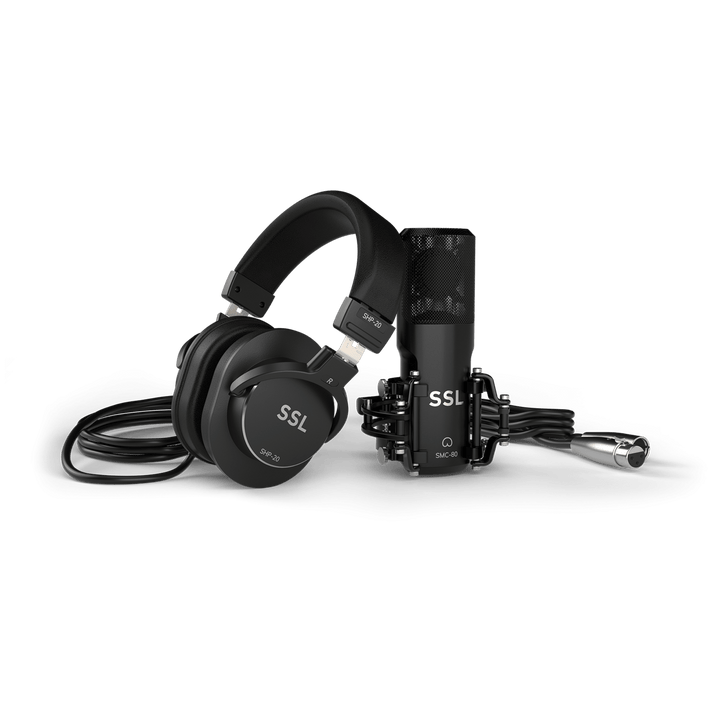 Solid State Logic SSL2+ Recording Pack - Pack de Grabación | Grabación profesional más fácilSSL Production Pack incluye todo lo que necesitas para empezar a grabar ya. Sólo tienes que conectar tu micrófono y auriculares SSL a tu interfaz SSL 2+ y empezar