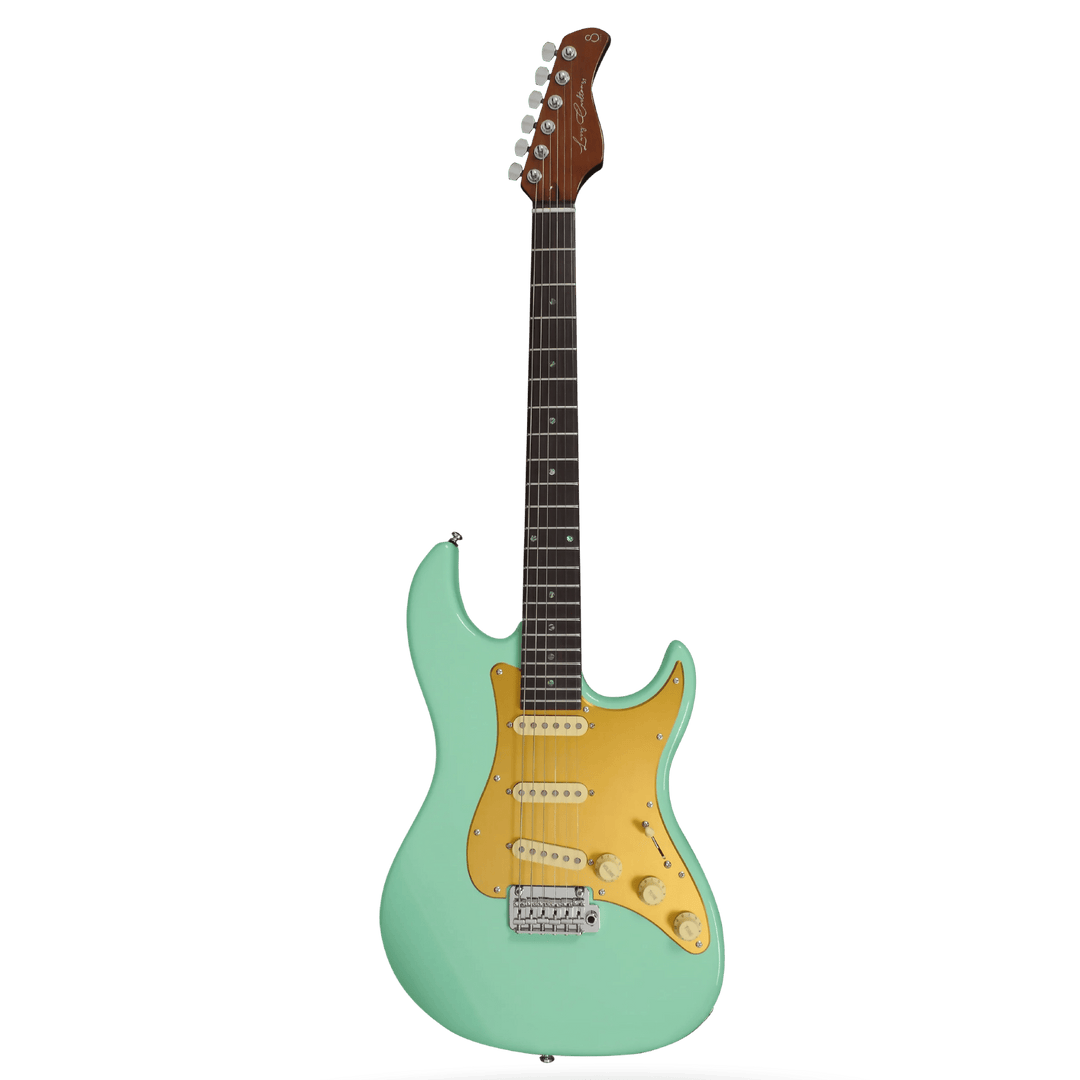 Sire S7 Vintage Mild Green - Guitarra Eléctrica | Los amantes del cuerpo sólido estilo Strato van a encantarse con la serie S7. Diseñada en colaboración con el mismísimo Larry Carlton, legendario guitarrista ganador de un Grammy, la Sire S7 te ofrece la i
