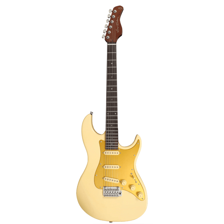 Sire S7 Vintage White - Guitarra Eléctrica | Los amantes del cuerpo sólido estilo Strato van a encantarse con la serie S7. Diseñada en colaboración con el mismísimo Larry Carlton, legendario guitarrista ganador de un Grammy, la Sire S7 te ofrece la interp