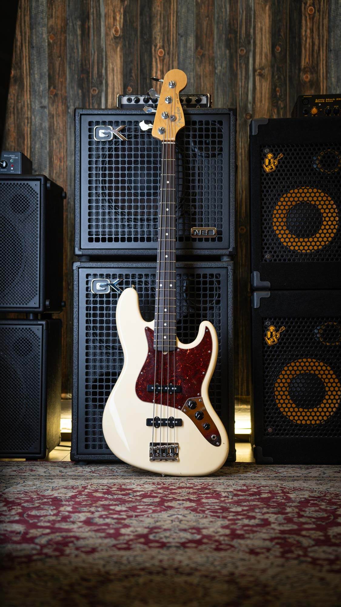 ベース FENDER American standard jazz bass Fender Jazz Bass American Standard Olympic White 2011 - Bajo