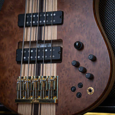 Fodera Imperial II 5 Elite Redwood Burl 2021 - Bajo Eléctrico