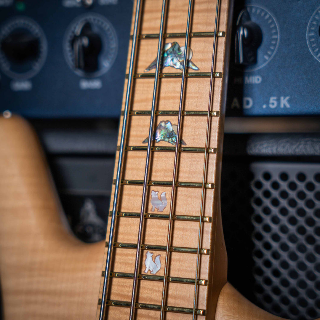 Warwick Thumb BO Bleached Blonde Limited Edition 2003 - Bajo Eléctrico | Cuerpo • Modelo: Thumb• Madera: Ash • Top: Flamed Maple • Terminación: Satin Brazo • Madera: 5-Pieces Flamed Maple + Ovangkol• Perfil: “C”• Terminación: Satin • Espaciado: 19 mm• Esc