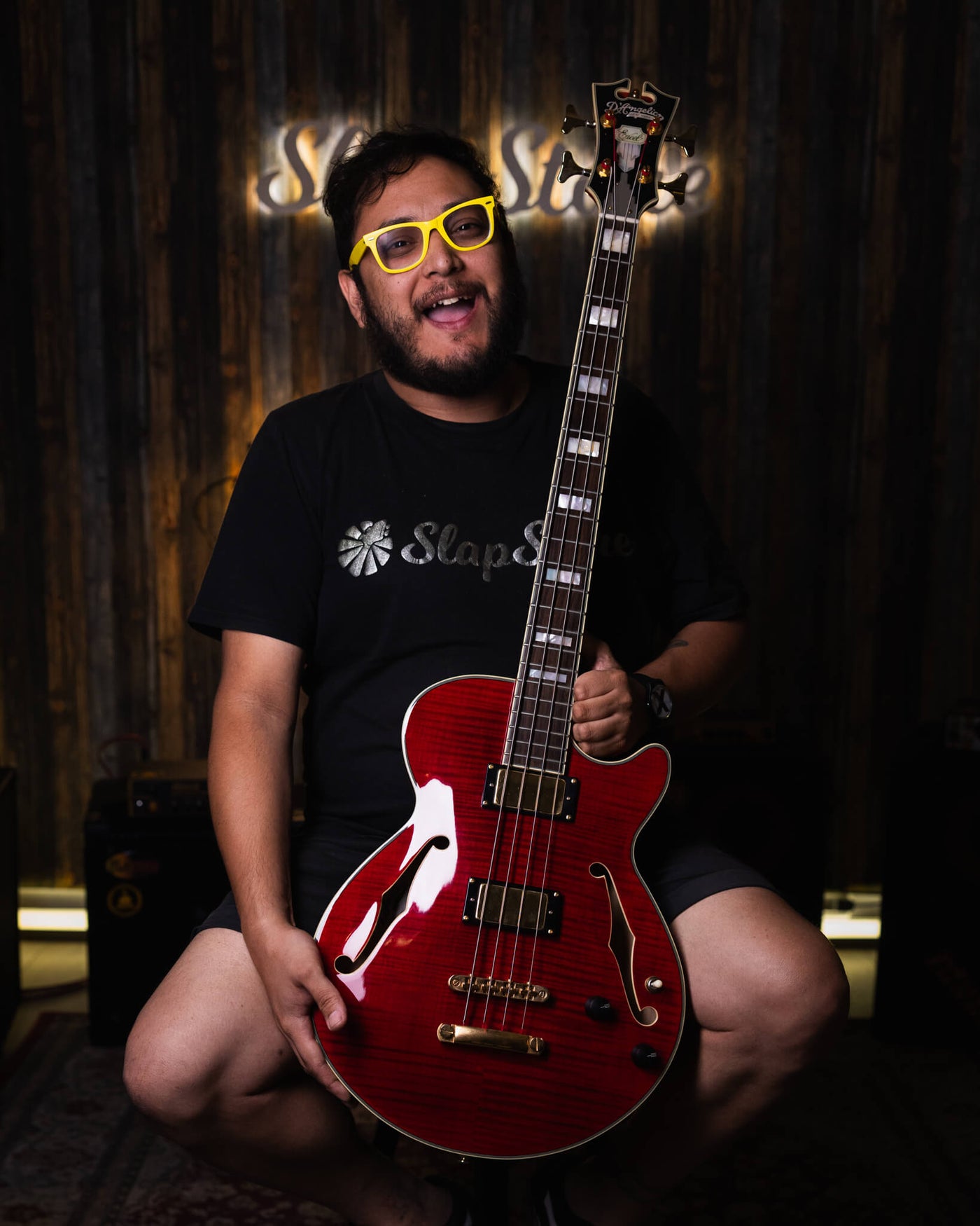 D'Angelico EX-Bass Trans Cherry Red 2015 - Bajo Eléctrico