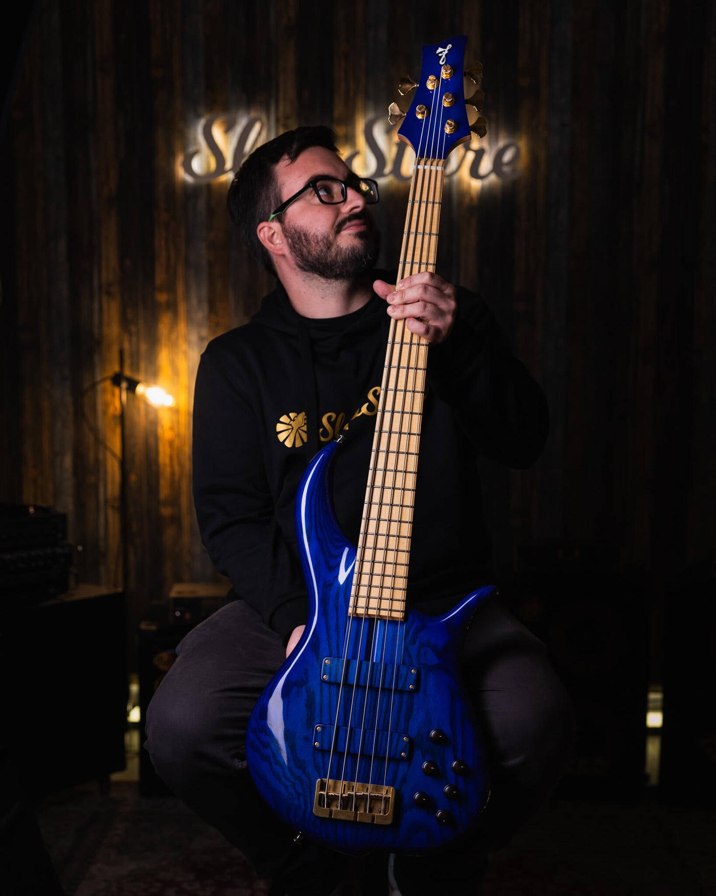 F Bass BN5 Transparent Blue 2017 - Bajo Eléctrico