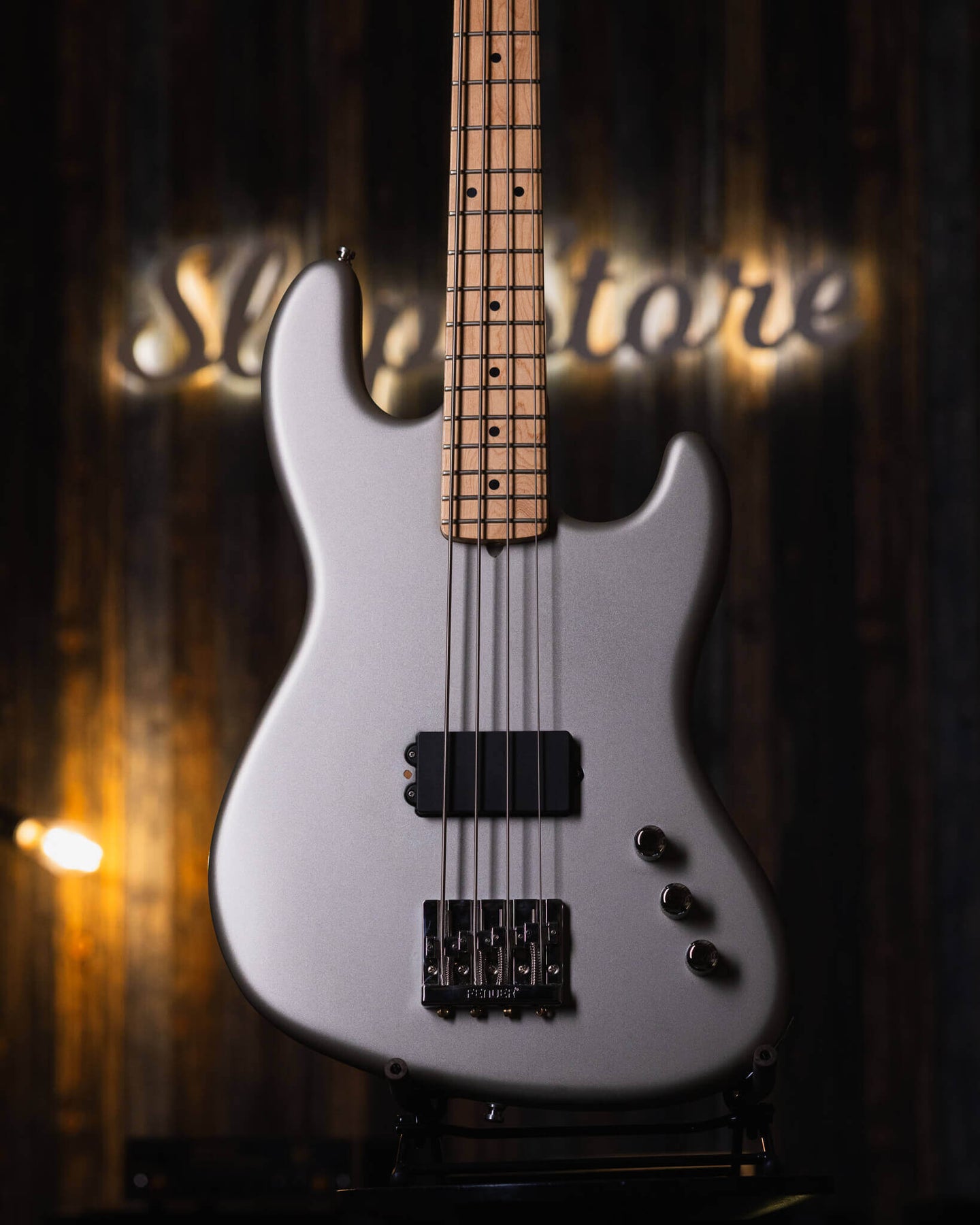 ベース Fender / Flea Signature Active Jazz Bass Fender Flea Signature Active Satin Inca Silver 2018 - Bajo