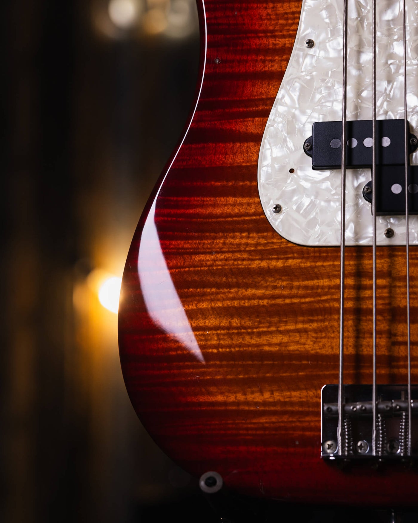 Fender Precision Foto Flame MIJ Cherry Burst (Aguilar Hot Pickups) '96 - Bajo Eléctrico