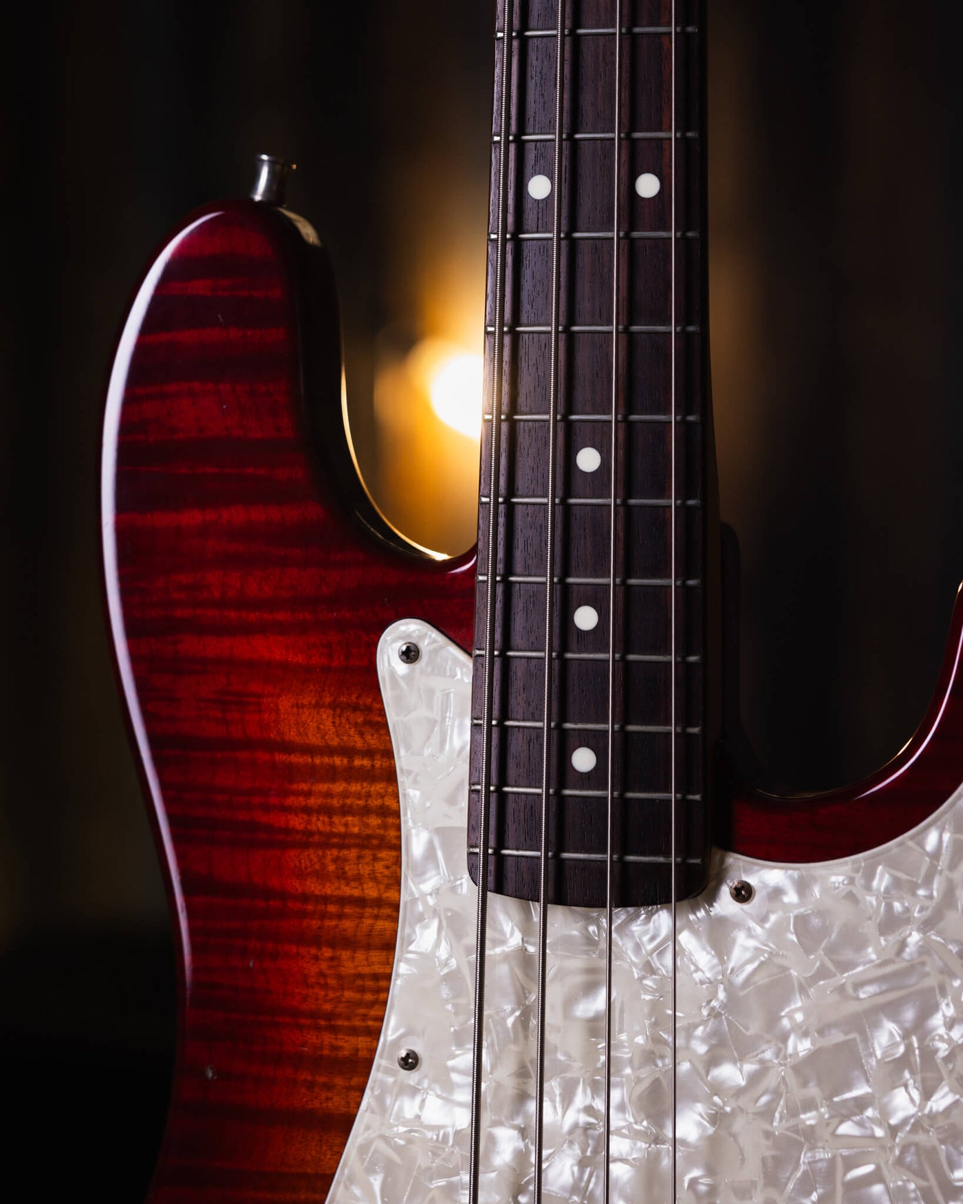 Fender Precision Foto Flame MIJ Cherry Burst (Aguilar Hot Pickups) '96 - Bajo Eléctrico