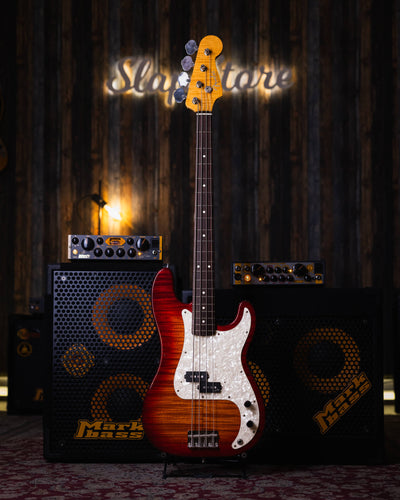 Fender Precision Foto Flame MIJ Cherry Burst (Aguilar Hot Pickups) '96 - Bajo Eléctrico
