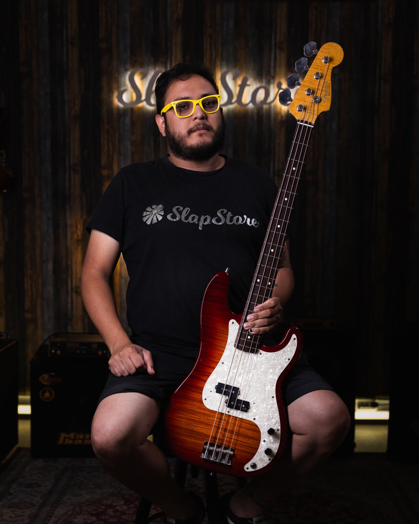 Fender Precision Foto Flame MIJ Cherry Burst (Aguilar Hot Pickups) '96 - Bajo Eléctrico