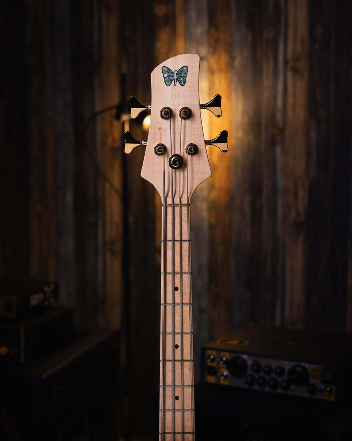 Fodera Emperor 4 Standard Special Poplar Burl End-2024 - Bajo Eléctrico | Cuerpo • Modelo: Emperor 4 Standard Special• Madera: Alder • Top: Poplar Burl• Terminación: Satin Brazo • Madera: 3 Piezas de Hard-Rock Maple• Perfil: Standard • Terminación: Satin