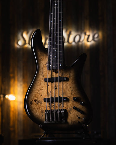 Fodera Emperor 5 Deluxe Chestnut Burl '95 - Bajo Eléctrico