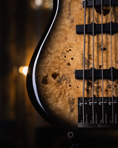 Fodera Emperor 5 Deluxe Chestnut Burl '95 - Bajo Eléctrico