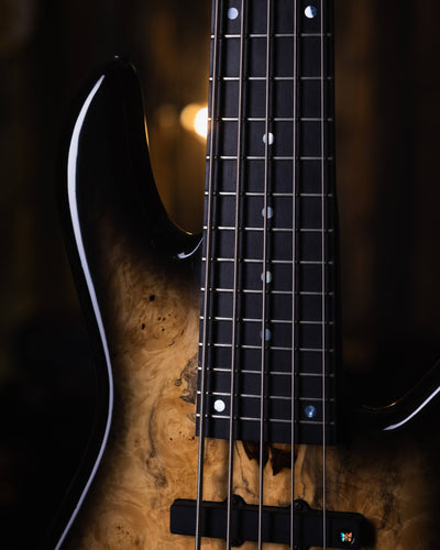 Fodera Emperor 5 Deluxe Chestnut Burl '95 - Bajo Eléctrico