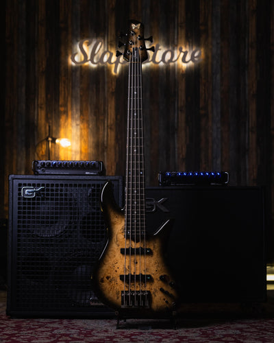 Fodera Emperor 5 Deluxe Chestnut Burl '95 - Bajo Eléctrico