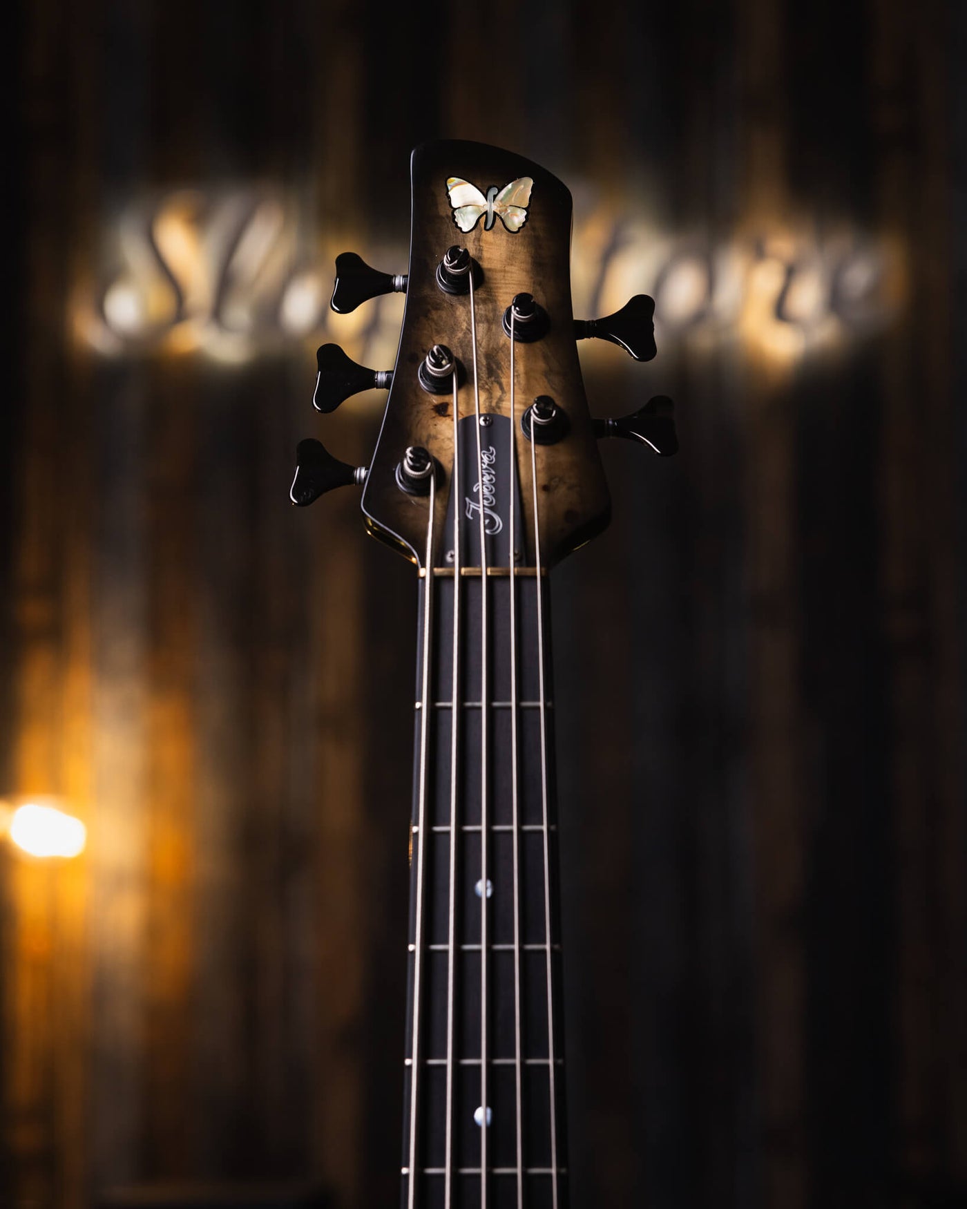 Fodera Emperor 5 Deluxe Chestnut Burl '95 - Bajo Eléctrico