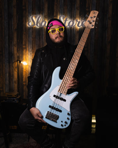 Fodera Emperor 5 Standard J Classic Sonic Blue 2018 - Bajo Eléctrico