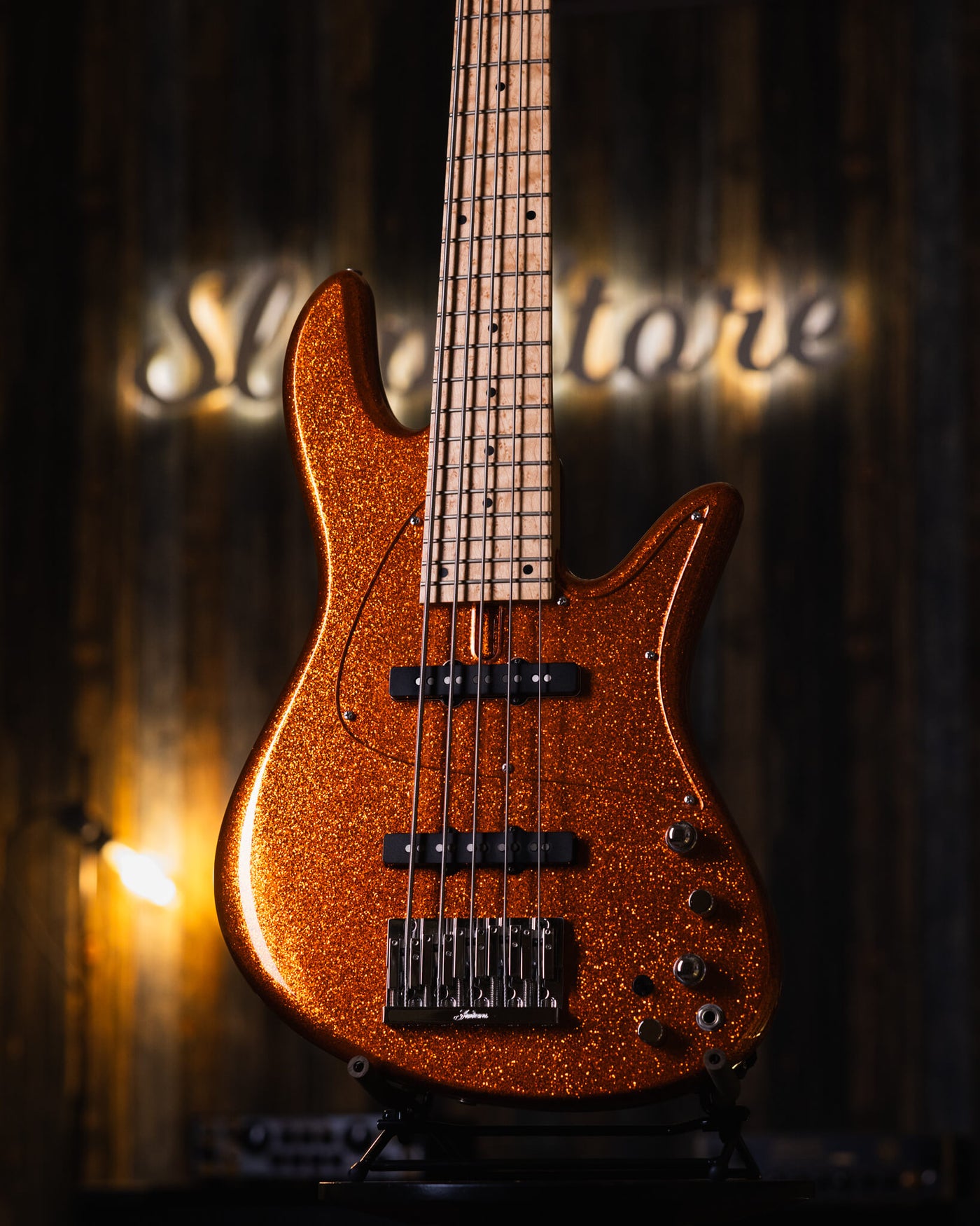 Fodera Emperor 5 J Classic Orange Sparkle 2019 - Bajo Eléctrico